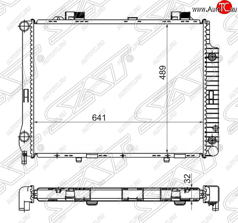 10 399 р. Радиатор двигателя SAT (пластинчатый, 2.8/3.2, АКПП) Mercedes-Benz E-Class W210 дорестайлинг седан (1996-1999)  с доставкой в г. Екатеринбург