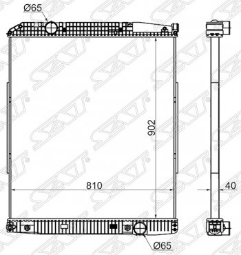 Радиатор двигателя (пластинчатый, МКПП/АКПП) SAT Mercedes-Benz Actros (1995-2024)