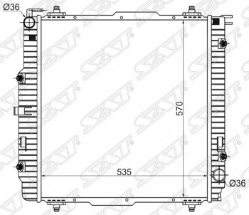 Радиатор двигателя SAT (пластинчатый, МКПП/АКПП) Mercedes-Benz (Мерседес-Бенс) G class (Г)  W463 (1989-1994) W463 5 дв. дорестайлинг
