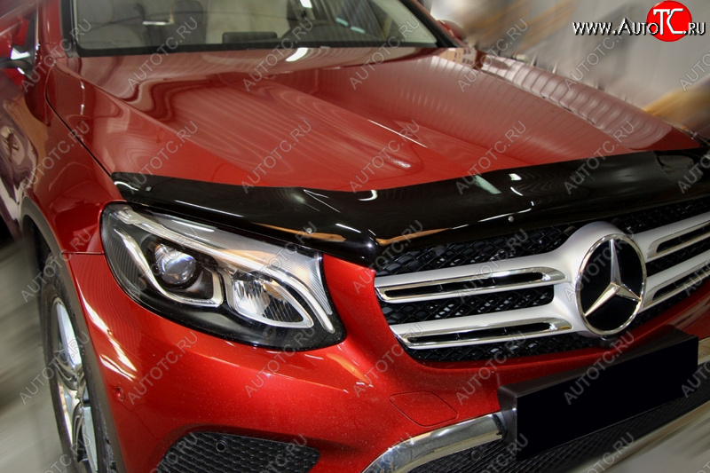 3 089 р. Дефлектор капота SIM  Mercedes-Benz GLC class  X253 (2015-2024)  с доставкой в г. Екатеринбург