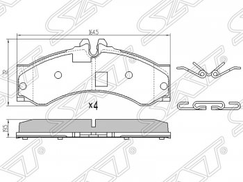 Колодки тормозные (передние/задние)SAT  Mercedes-Benz Sprinter W906 (2006-2013)