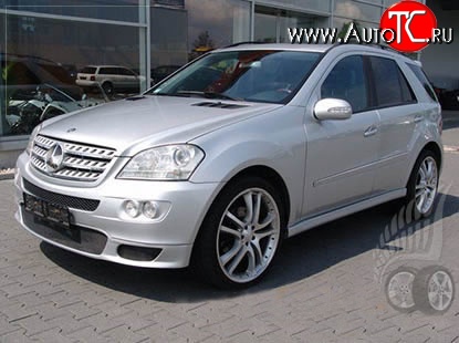 16 499 р. Накладка на передний бампер BRABUS Mercedes-Benz ML class W164 дорестайлинг (2005-2008) (Неокрашенная)  с доставкой в г. Екатеринбург