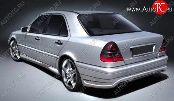 5 499 р. Пороги накладки CT Mercedes-Benz C-Class W202 дорестайлинг седан (1993-1997) (Неокрашенные)  с доставкой в г. Екатеринбург