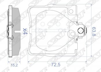 Колодки тормозные SAT (задние) Mercedes-Benz C-Class W203 дорестайлинг седан (2000-2004)