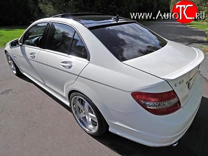 4 749 р. Козырёк на заднее лобовое стекло AMG Mercedes-Benz C-Class W204 дорестайлинг седан (2007-2011) (Неокрашенный)  с доставкой в г. Екатеринбург