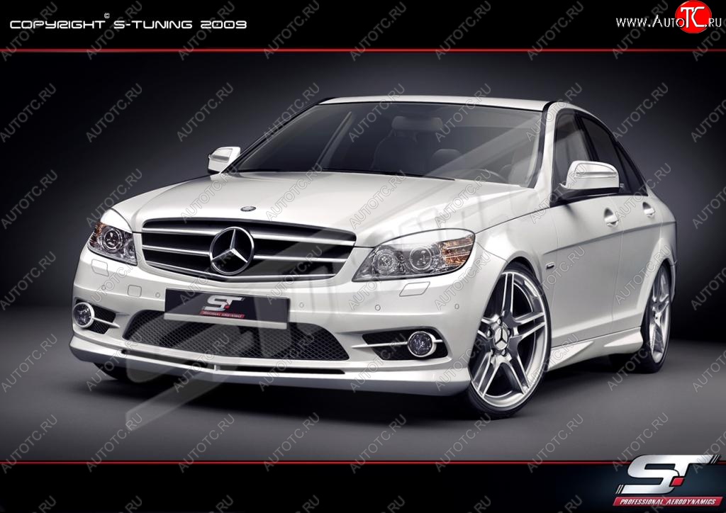 25 899 р. Передний бампер Wild Mercedes-Benz C-Class W204 дорестайлинг седан (2007-2011)  с доставкой в г. Екатеринбург