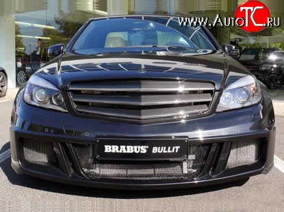 8 149 р. Радиаторная решётка Brabus Bullit Mercedes-Benz C-Class W204 дорестайлинг седан (2007-2011) (Неокрашенная)  с доставкой в г. Екатеринбург