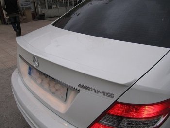 3 499 р. Спойлер багажника AMG Mercedes-Benz C-Class W204 дорестайлинг седан (2007-2011) (Неокрашенный)  с доставкой в г. Екатеринбург. Увеличить фотографию 2