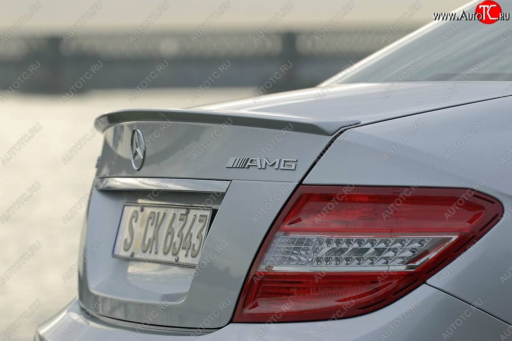 3 499 р. Спойлер багажника AMG Mercedes-Benz C-Class W204 дорестайлинг седан (2007-2011) (Неокрашенный)  с доставкой в г. Екатеринбург