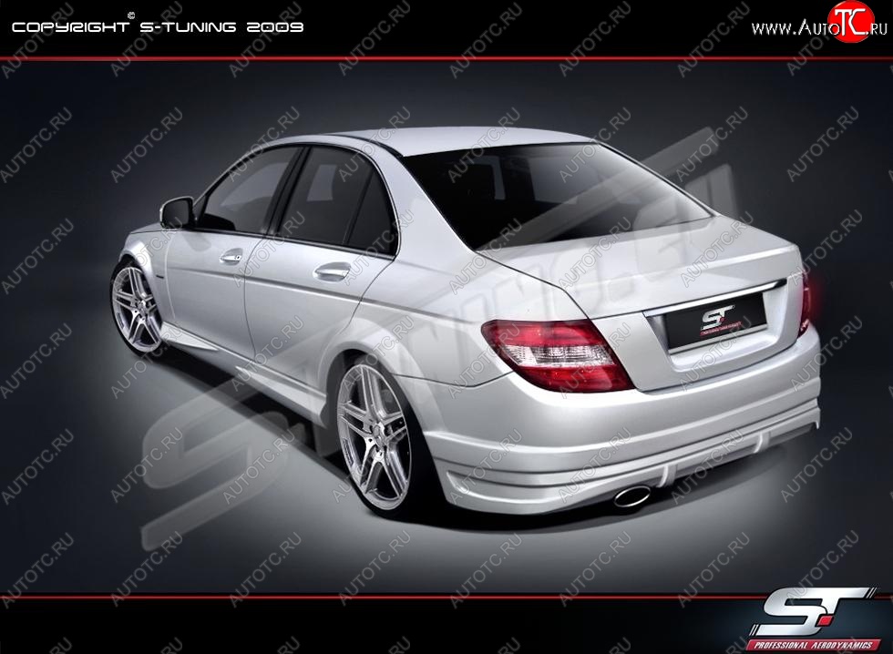 25 899 р. Задний бампер Wild Mercedes-Benz C-Class W204 дорестайлинг седан (2007-2011)  с доставкой в г. Екатеринбург