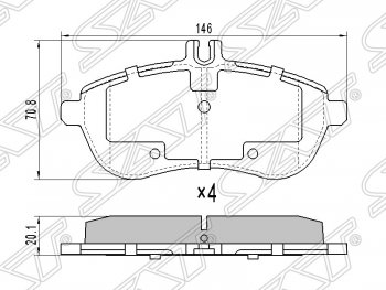 Колодки тормозные SAT (передние)  C-Class  CL203, E-Class ( C207,  W212)