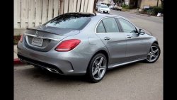 5 249 р. Лип спойлер C63 AMG Mercedes-Benz C-Class W205 дорестайлинг седан (2015-2018) (Неокрашенный)  с доставкой в г. Екатеринбург. Увеличить фотографию 2