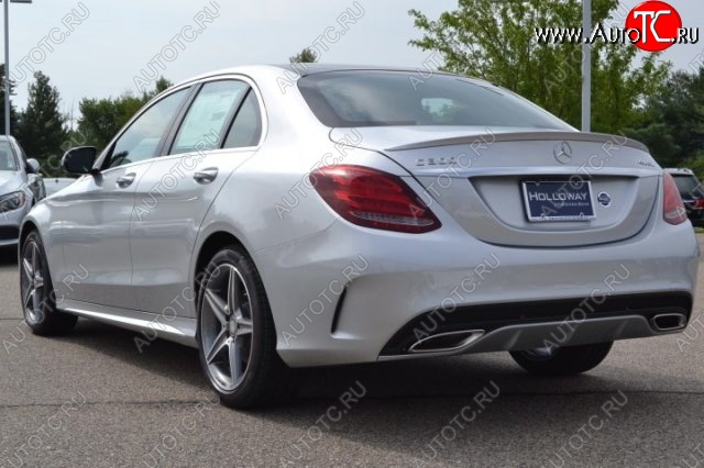 5 249 р. Лип спойлер C63 AMG Mercedes-Benz C-Class W205 дорестайлинг седан (2015-2018) (Неокрашенный)  с доставкой в г. Екатеринбург