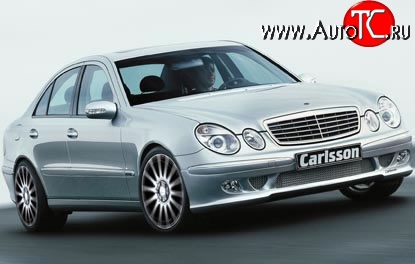 11 399 р. Накладка Carlsson на передний бампер Mercedes-Benz E-Class W211 дорестайлинг седан (2002-2006) (Неокрашенная)  с доставкой в г. Екатеринбург