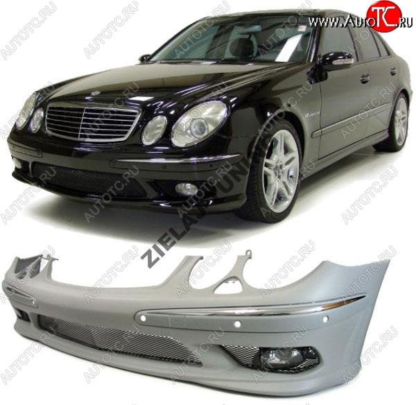 55 929 р. Передний бампер Lorinzer Mercedes-Benz E-Class W211 дорестайлинг седан (2002-2006)  с доставкой в г. Екатеринбург