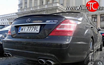 5 099 р. Лип спойлер AMG Mercedes-Benz S class W221 (2006-2013) (Неокрашенный)  с доставкой в г. Екатеринбург