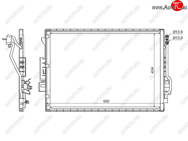 7 699 р. Радиатор кондиционера SAT  Mercedes-Benz S class  W221 (2006-2013)  с доставкой в г. Екатеринбург