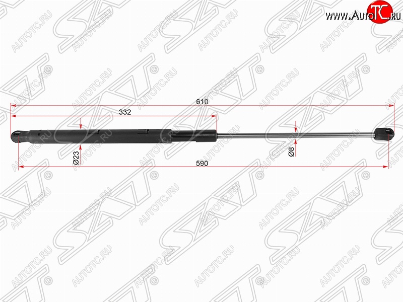 2 469 р. Левый упор капота SAT  Mercedes-Benz GL class  X164 (2006-2012) дорестайлинг, рестайлинг  с доставкой в г. Екатеринбург