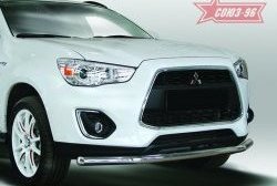 Защита переднего бампера одинарная Souz-96 (d60). Mitsubishi ASX 1-ый рестайлинг (2013-2016)