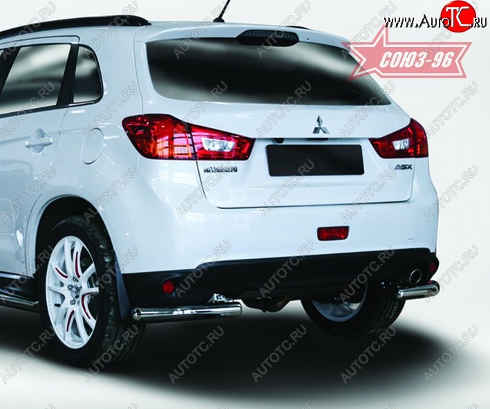 7 919 р. Защита заднего бампера из боковых уголков Souz-96 (d60) Mitsubishi ASX 1-ый рестайлинг (2013-2016)  с доставкой в г. Екатеринбург