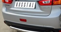 13 749 р. Одинарная защита заднего бампера из трубы диаметром 63 мм SLITKOFF Mitsubishi ASX 1-ый рестайлинг (2013-2016)  с доставкой в г. Екатеринбург. Увеличить фотографию 2