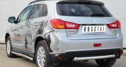 13 749 р. Одинарная защита заднего бампера из трубы диаметром 63 мм SLITKOFF Mitsubishi ASX 1-ый рестайлинг (2013-2016)  с доставкой в г. Екатеринбург. Увеличить фотографию 4