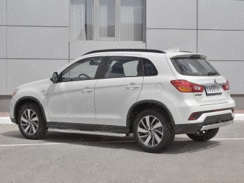 10 349 р. Защита заднего бампера (Ø75x42 мм, нержавейка) Russtal  Mitsubishi ASX (2017-2020) 2-ой рестайлинг  с доставкой в г. Екатеринбург. Увеличить фотографию 2