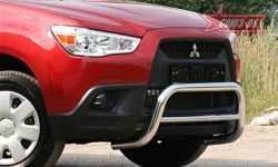 8 999 р. Защита переднего бампера Souz-96 (d60) Mitsubishi ASX дорестайлинг (2010-2012)  с доставкой в г. Екатеринбург. Увеличить фотографию 2