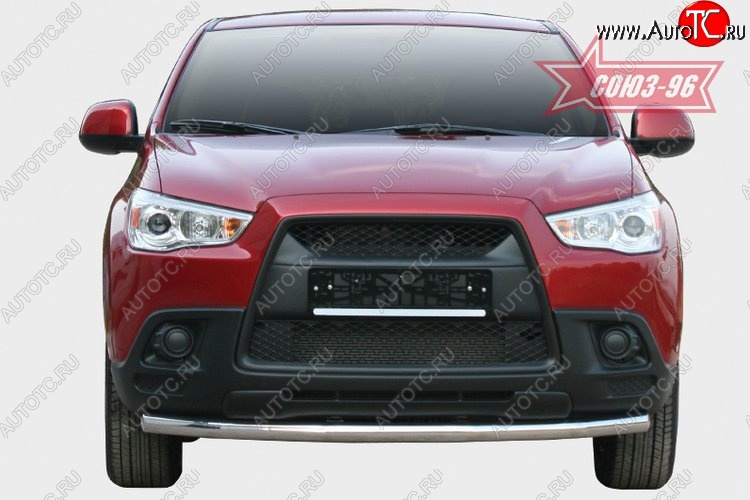 8 369 р. Защита переднего бампера одинарная Souz-96 (d60) Mitsubishi ASX дорестайлинг (2010-2012)  с доставкой в г. Екатеринбург