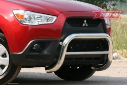 10 934 р. Защита переднего бампера Souz-96 (d76) Mitsubishi ASX дорестайлинг (2010-2012)  с доставкой в г. Екатеринбург. Увеличить фотографию 2