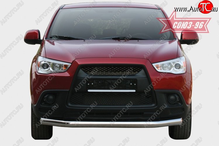 8 234 р. Защита переднего бампера Souz-96 (d76) Mitsubishi ASX дорестайлинг (2010-2012)  с доставкой в г. Екатеринбург