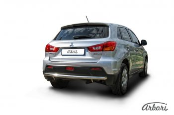 12 149 р. Защита заднего бампера Arbori (нержавейка, 1 труба d57 mm). Mitsubishi ASX дорестайлинг (2010-2012)  с доставкой в г. Екатеринбург. Увеличить фотографию 2