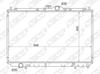 Радиатор двигателя (пластинчатый, 1.6, МКПП) SAT Mitsubishi Carisma (1996-1999)