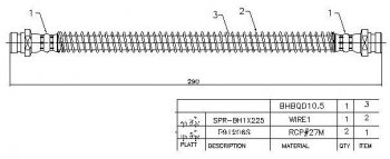 Тормозной шланг SAT (передний) Mitsubishi Challenger K9-W (1996-2001)