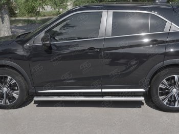 29 699 р. Пороги труба 120х60 овал с проступью Russtal Mitsubishi Eclipse Cross GK дорестайлинг (2017-2021)  с доставкой в г. Екатеринбург. Увеличить фотографию 2