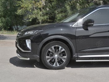 6 649 р. Защита переднего бампера (Ø42 мм, нержавейка) Russtal  Mitsubishi Eclipse Cross  GK (2017-2024)  с доставкой в г. Екатеринбург. Увеличить фотографию 3