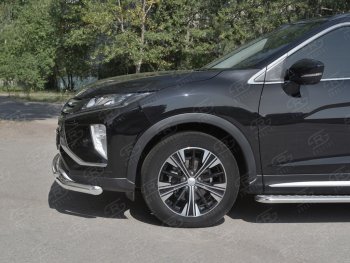 18 449 р. Защита переднего бампера (2 трубы Ø63 и 42 мм, нержавейка) SLITKOFF Mitsubishi Eclipse Cross GK дорестайлинг (2017-2021)  с доставкой в г. Екатеринбург. Увеличить фотографию 3