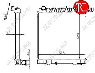 11 949 р. Радиатор двигателя (пластинчатый, МКПП) SAT Mitsubishi Fuso Canter (2000-2007)  с доставкой в г. Екатеринбург