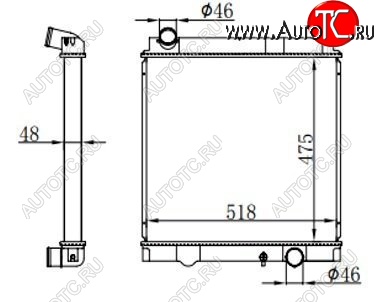 10 349 р. Радиатор двигателя (пластинчатый, МКПП) SAT  Mitsubishi Fuso Canter (2000-2024)  с доставкой в г. Екатеринбург