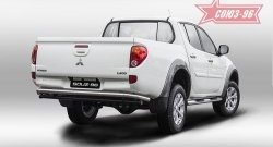 9 809 р. Одинарная защита заднего бампера d60 Souz-96 Mitsubishi L200 5 KK,KL дорестайлинг (2015-2019)  с доставкой в г. Екатеринбург. Увеличить фотографию 1