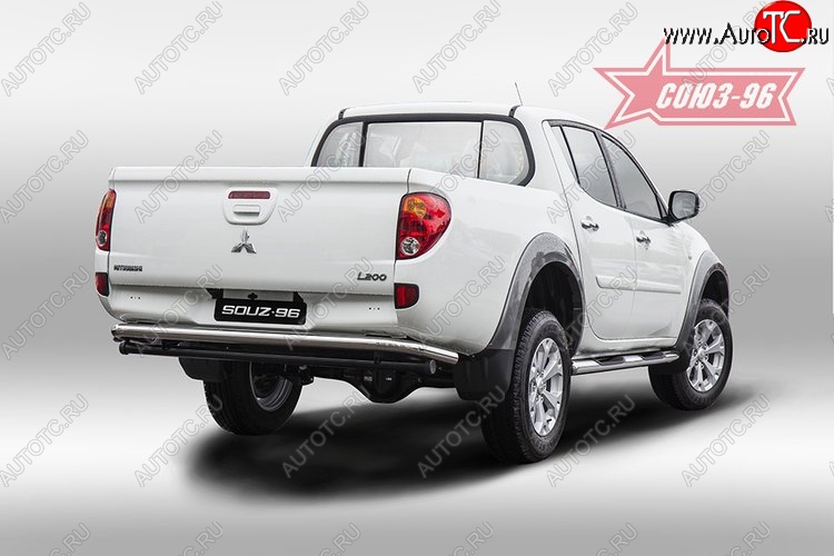 9 809 р. Одинарная защита заднего бампера d60 Souz-96 Mitsubishi L200 5 KK,KL дорестайлинг (2015-2019)  с доставкой в г. Екатеринбург