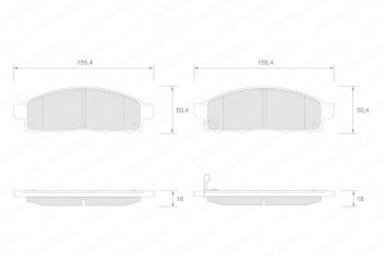 3 999 р. Тормозные колодки Ferodo (передние) Mitsubishi L200 5 KK,KL рестайлинг (2018-2022)  с доставкой в г. Екатеринбург. Увеличить фотографию 2