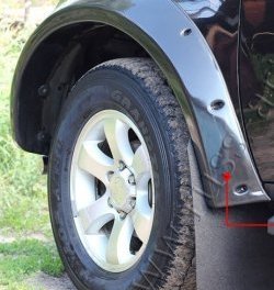 27 849 р. Накладки на колёсные арки RA (усиленные)  Mitsubishi L200  4 (2006-2014)  дорестайлинг (Плверхность глянец (подд окраску), Неокрашенные)  с доставкой в г. Екатеринбург. Увеличить фотографию 1