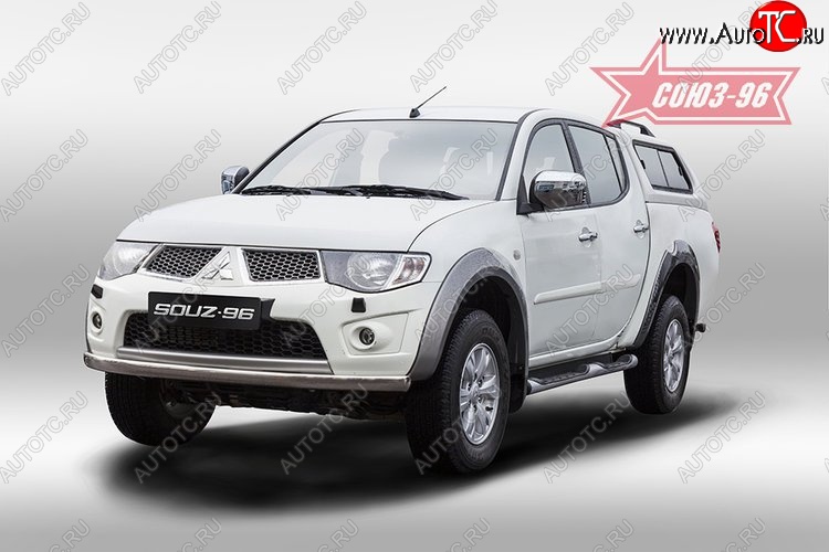 13 904 р. Овальная защита переднего бампера (d75х42) Souz-96 Mitsubishi L200 4  дорестайлинг (2006-2014)  с доставкой в г. Екатеринбург