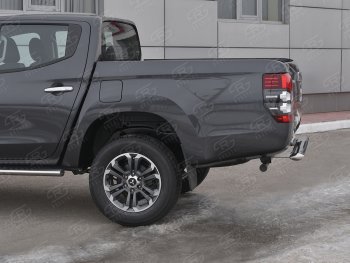 11 999 р. Защита заднего бампера (Ø120x60 мм с проступью, нержавейка) Russtal  Mitsubishi L200  5 KK,KL (2018-2022) рестайлинг  с доставкой в г. Екатеринбург. Увеличить фотографию 3