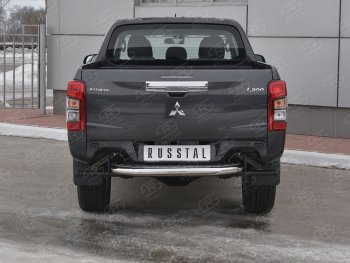 Защита заднего бампера (Ø63 мм, короткая) RUSSTAL Mitsubishi L200 5 KK,KL рестайлинг (2018-2022) ()