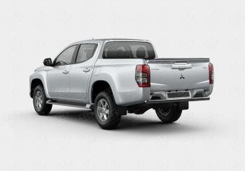 Защита заднего бампера (Ø63 мм, окрашенная) SLITKOFF Mitsubishi L200 5 KK,KL рестайлинг (2018-2022) ()