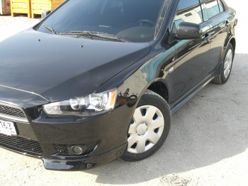 5 499 р. Пороги накладки INTENSE 2.0 Mitsubishi Lancer 10 седан рестайлинг (2011-2017) (Неокрашенные)  с доставкой в г. Екатеринбург. Увеличить фотографию 3