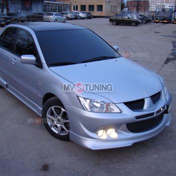 1 149 р. Реснички на фары var №1 (узкие)  Mitsubishi Lancer  9 (2003-2009) 1-ый рестайлинг седан, 1-ый рестайлинг универсал, 2-ой рестайлинг седан, 2-ой рестайлинг универсал (Неокрашенные)  с доставкой в г. Екатеринбург. Увеличить фотографию 2