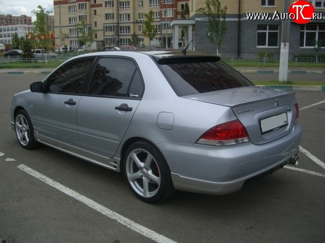 4 999 р. Накладка на задний бампер EGR Mitsubishi Lancer 9 2-ой рестайлинг седан (2005-2009) (Неокрашенная)  с доставкой в г. Екатеринбург